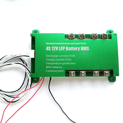 тип общий порт винта батареи BMS 4s 12v 250a Lifepo4 выдерживает 40v последовательно