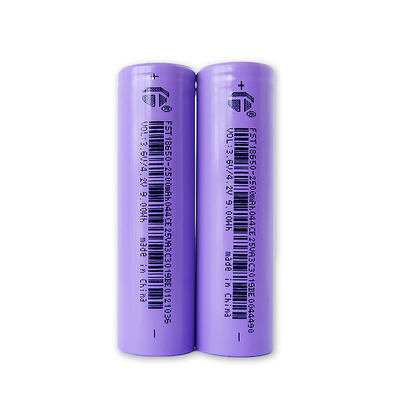 Пурпурная клетка батареи иона 18650 3.7v FST 2500mah 3C перезаряжаемые Li