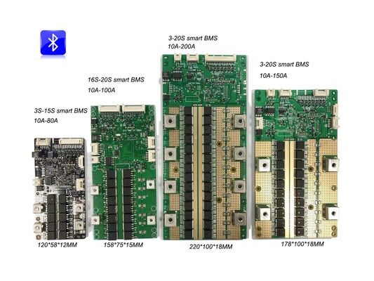 ПРИЛОЖЕНИЕ 50A 100A 200a батареи RS232 Bluetooth литий-ионного аккумулятора умное BMS 20S 72V